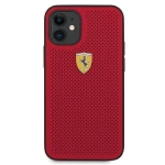 Dėklas Ferrari On Tarck - Perforated skirtas Apple iPhone 12 Mini, raudona