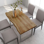 Valgomojo stalas, 140x70x76 cm, rudas