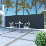 I&scaron;traukiama &scaron;oninė pertvara vidaXL 160 x 500 cm, juoda
