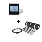 Grindinio &scaron;ildymo tinklelis Warmset BLACK, 150W + programuojamas termostatas Feelspot WTH51.36 NEW,1 m&sup2;