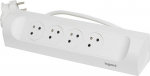 LEGRAND Tinklinė rozetė FB 4x2P+T kampinė 1m 1.5mm&sup2; - Balta