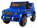 Elektrinis automobilis Mercedes Amg G63, mėlynas, su Mp3 ir pulteliu