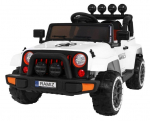 Dvivietis vaiki&scaron;kas elektromobilis Ramiz Jeep Full Time 4WD, baltas