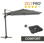 Lauko skėtis su padu Comfort Zeltpro, pilkas