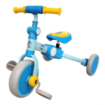 Balansinis dviratukas Aoli 2in1, mėlynas