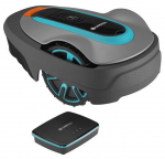 Žolės pjovimo robotas su riboženkliu iki 600 m&sup2; / 16 cm pjovimo plotis Bluetooth programėlės valdymas 18V 2.1Ah IPX5 SILENO city SET 19603-60 Gardena