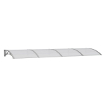 vidaXL Stogelis durims, pilkos spalvos, 350x100cm, polikarbonatas