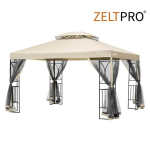 Lauko pavėsinė Zeltpro Classic, 300x400 cm, smėlio spalvos