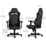 noblechairs HERO ST Hi-Tech - Black Edition - PU Leather (Juoda PU Oda) Kėdė