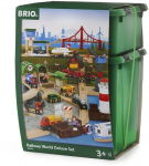 Brio pasaulio trasos - BRIO stebuklingas pasaulis - 106 dalys - Medinis traukinio trasa - Ravensburger - Nuo 3 metų - 33766