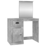 vidaXL Kosmetinis staliukas, betono pilkas, 90x50x132,5cm, mediena