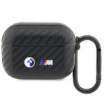 BMW BMAPWMPUCA2 AirPods Pro dangtelis juodas/juodas Anglis Dvigubas metalinis logotipas