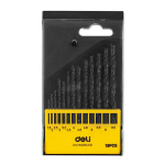 Grąžtų rinkinys Deli Tools, 13 dalių