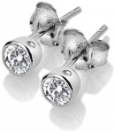 Hot Diamonds Sidabriniai auskarai su topazu ir tikru deimantu Willow DE584 sHD1151