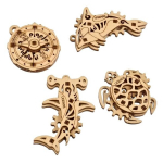 U-Fidgets Atlantic Ocean - 4 mechaniniai modeliai surinkti - fanera - 38 vnt - Ugearsmodels