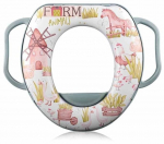 Tualeto sėdynė su rankenomis Lorelli, Green Farm/žalia