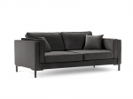 Keturvietė sofa Luis 4, tamsiai pilka/juoda