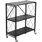 Sulankstomas mobilus virtuvinis stovas FS003, juoda