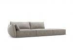 De&scaron;ininė sofa Vanda, 4 sėdimos vietos, &scaron;viesiai pilka