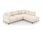 De&scaron;inioji kampinė velvet sofa Venus, 5 sėdimos vietos, &scaron;v. smėlio sp.