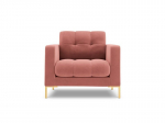 Fotelis Cosmopolitan Design Bali 1S-V, rožinis/auksinės spalvos