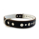 Antkaklis su filcu ir kniedėmis Hippie Pet, rudas, 3.0x60 cm