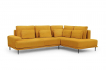 De&scaron;ininė kampinė sofa Bogart Nicole, geltona