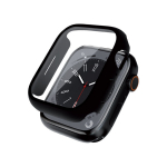 Crong hibridinis laikrodžio dėklas &ndash; dėklas su stiklu, skirtas Apple Watch 44 mm (juodas)