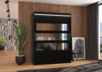 Spinta ADRK Furniture su LED ap&scaron;vietimu Florento 150, juoda