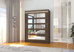 Spinta ADRK Furniture su LED ap&scaron;vietimu Murani 150, tamsiai ruda