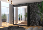 Spinta ADRK Furniture su LED ap&scaron;vietimu Morgan 180, juoda