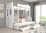 Dviauk&scaron;tė lova Adrk Furniture Artema, 90x200 cm, balta