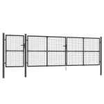 vidaXL Tinkliniai sodo vartai, antracito spalvos, 500x125 cm, cinkuotas plienas