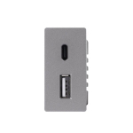 Greito krovimo lizdas Feelspot USB+C, pilkas, 20 W