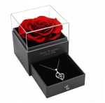 Dovanų dėžutė su amžinąja rože ir vėriniu Eternal Rose