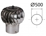 Besisukantis stogo ventiliacijos deflektorius D-500 mm