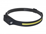 Įkraunamas LED priekinis žibintas 1W + 3W COB - &scaron;altai balta (6000K), Black