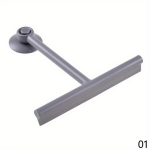 Silikoninė du&scaron;o nubrauktuvė su laikikliu, pilka