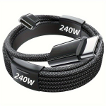 USB C kabelis 240W greitas įkrovimas nailoninis