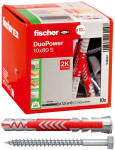 FISCHER - Dviejų medžiagų įkalimo kai&scaron;čiai DuoPower 10x80 mm su varžtais - 10 vnt. dėžutė