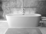 Vonia Besco Victoria, 160 x 75 cm, su sifonu su persipylimu slim juodu