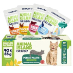 Animal Island Everyday su jautiena, vi&scaron;tiena, kalakutiena ir žuvimi, 40x85g