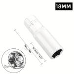 Pmmj 8-32Mm Metri&scaron;kas Galvučių Raktų Rinkinys - 1/2 Ratai, &Scaron;e&scaron;iakampė Galvutė Rankiniam Ir Auto Remontui, 18 mm
