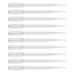 10 vnt plastikinės 3 ml graduotos permatomos pipetės laboratorijai