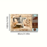 Retro Kavos Ra&scaron;to Sausinimo Kilimėlis Virtuvei 1 vnt, 50 * 80 cm (19,68 * 31,49 colio)