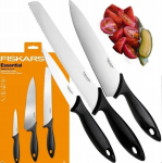 Fiskars Essential rinkinys: 2 peiliai ir daržovių skustukas
