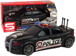 Policijos automobilis su garsais Lean Toys City Guardian Police Car, juodas