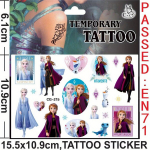 Disney Frozen princesių tatuiruočių lipdukai su Ana ir Elsa., Cg-215