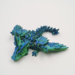 Lazerinis holografinis 3D drakono figūrėlė, mėlyna