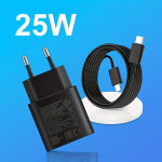 25W USB-C sieninis įkroviklis su kabeliu